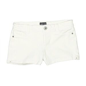 Vintage 90s/Y2K Wet Seal White Women's Stretch Denim Shorts